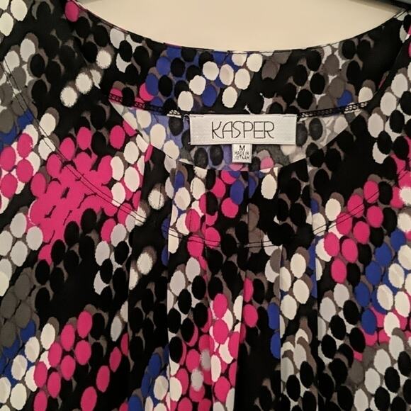 NWOT Kasper Shell Pink/Blue/White/Black/Gray, M - Picture 3 of 6